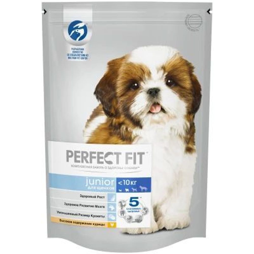 Сухой корм Perfect Fit Junior для щенков мелких и миниатюрных пород с курицей 500 г Сухой корм Perfect Fit Junior для щенков мелких и миниатюрных пород с курицей 500 г