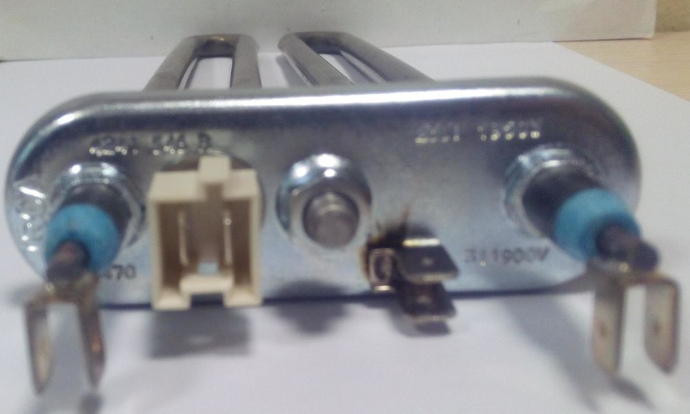 Тэн для стиральной машины Electrolux/AEG/Zanussi 1950W прямой 235 мм с отв. под датчик +бортик, 1463219004, 1463219103, 1321020115, 1321807115