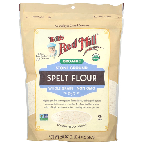 Bob's Red Mill, мука из органической спельты, цельнозерновая, 567 г (20 унций)