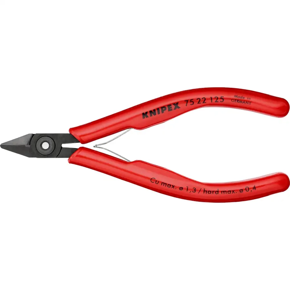 Кусачки боковые для электроники чернёные 125 мм Knipex 75 22 125