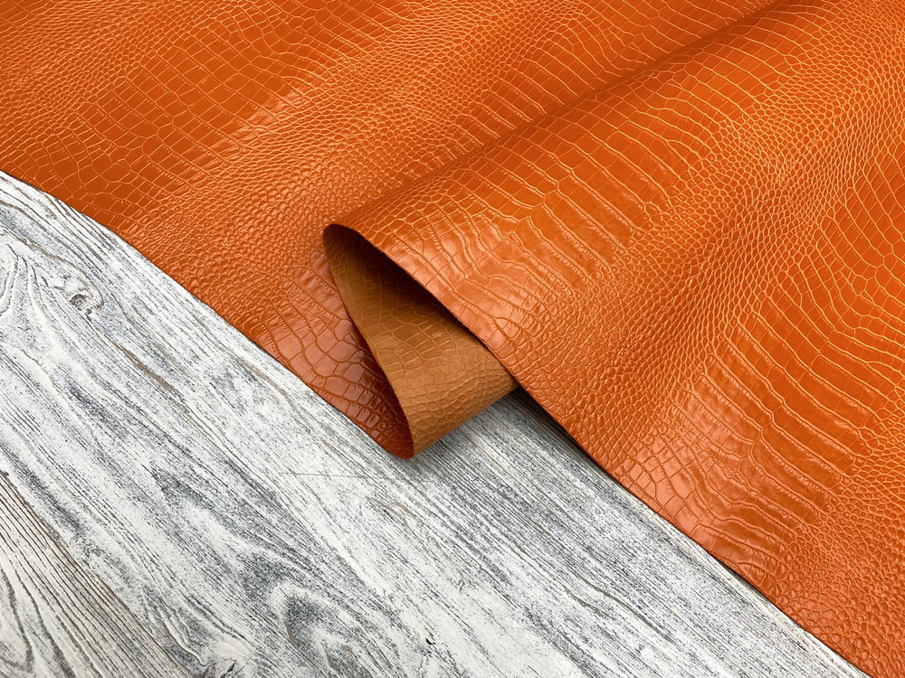Оранжевая кожа Crocco текстура