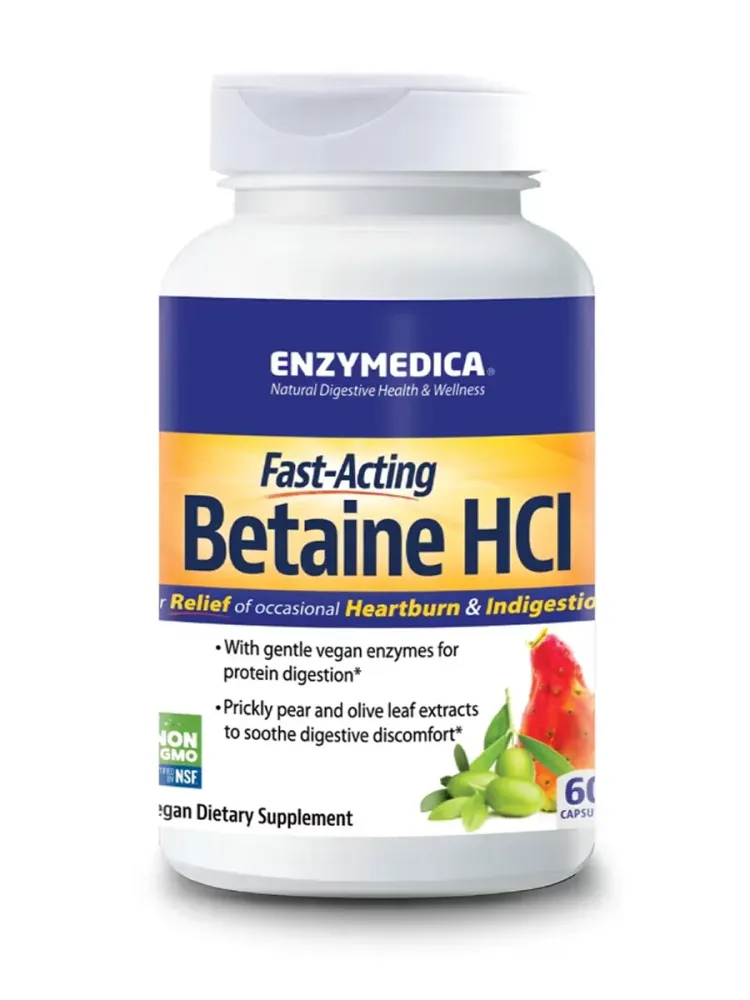 Enzymedica Betaine HCL 60 caps.