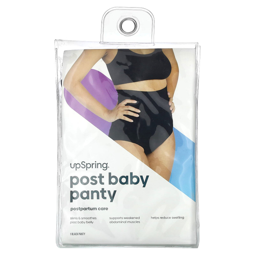 UpSpring, Post Baby Panty, большие / очень большие, черные, 1 шт.