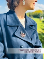 Брошь женская большая с камнем
