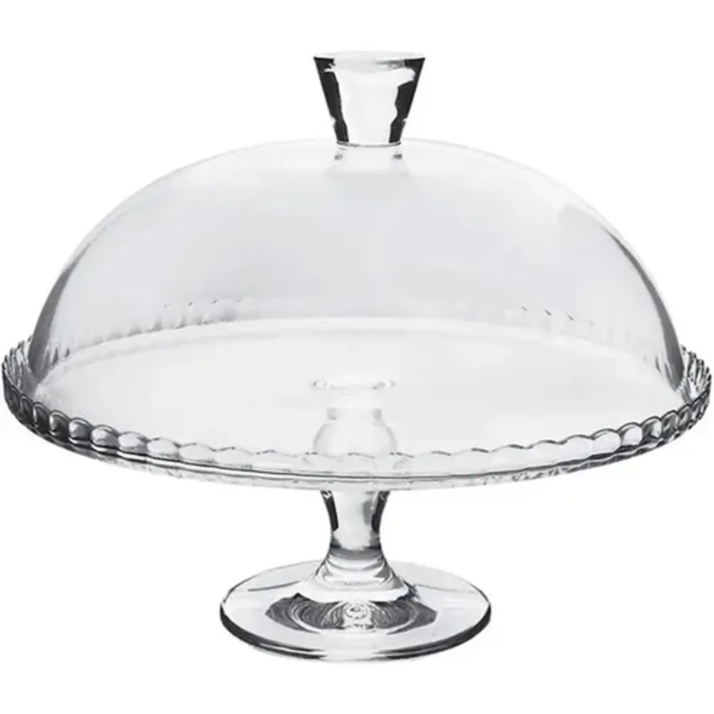 Подставка для торта 32 см h26 см со стеклянной крышкой d 30 см Патиссери Tempered Glass Pasabahce