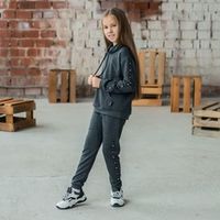 Худи "Bb team" Антрацит меланж подростковый