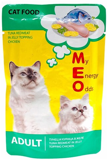 Me-O №7 Тунец/Курица в желе пауч для кошек 80 г