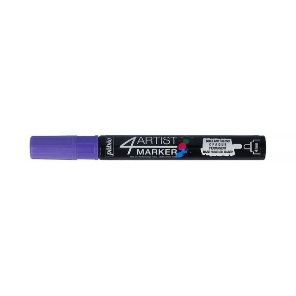 Маркер художественный 4Artist Marker на масляной основе 4 мм, перо круглое, 6 шт, 580128 сиреневый, Pebeo
