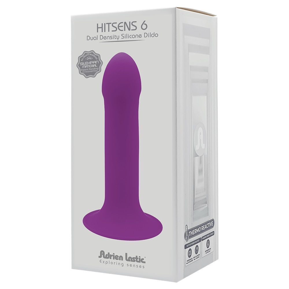 Фиолетовый дилдо на присоске Hitsens 6 - 13,5 см. (Цвет: фиолетовый)