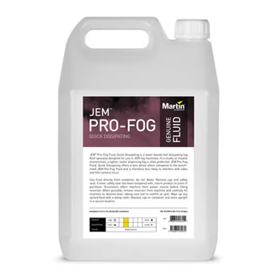 MARTIN JEM Pro-Fog Fluid, Extra Quick Dissipating