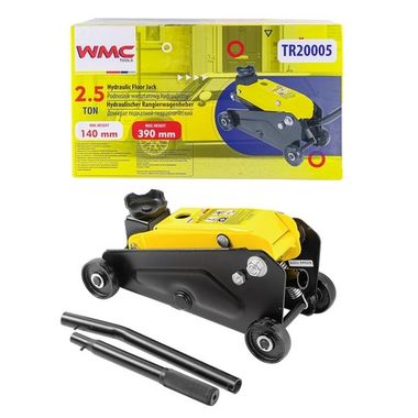 Домкрат подкатной гидравлический 2.5т (h min 140мм, h max 390мм) WMC TOOLS WMC-TR20005