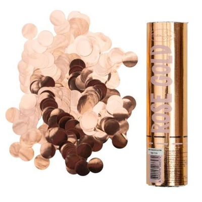 Пневмохлопушка Rose Gold Розовое золото Конфетти 20 см