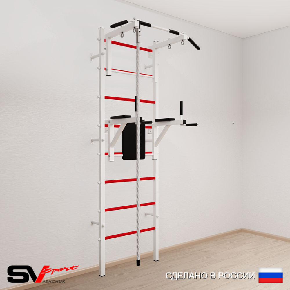 Шведская стенка Sv Sport усиленная 670 (Турник стандарт/Брусья/Канат)