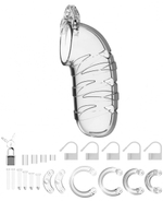 Мужской пояс верности №5 Transparent 5.5 Inch - 14 см. (Цвет: прозрачный)