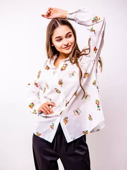Рубашка белая блузка