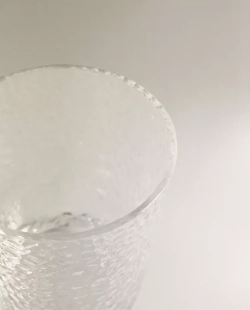 ZARA HOME СТАКАН ИЗ СТЕКЛА С РЕЛЬЕФНЫМ УЗОРОМ, ПРОЗРАЧНЫЙ