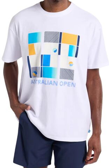 Мужская теннисная футболка Australian Open Tennis Grid - белый