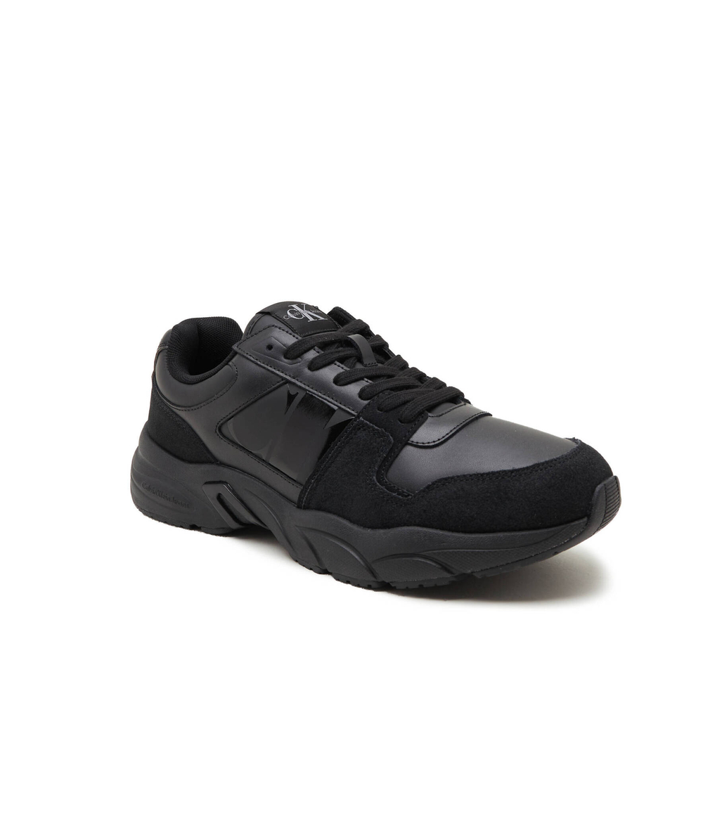 Кожаные кроссовки retro tennis laceup CALVIN KLEIN JEANS - черный(YM0YM00745)