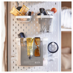 IKEA SKÅDIS  (ИКЕА СКОДИС)  -  Корзина для хранения, 3 шт. - белый