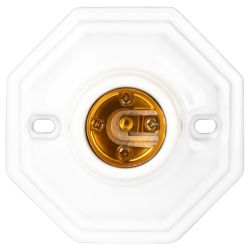 Светильник для инфракрасной лампы ЭРА FITO-Holder-CAP-light 3 м патрон-основание керамический с кабелем и цоколем Е27 | Светильники для растений