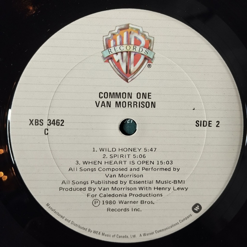 Винтажная виниловая пластинка LP Van Morrison Common One (Canada 1980)