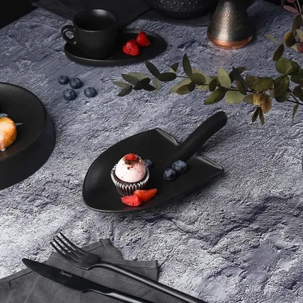 Блюдо "Лопата" 24*13 см h4 см для подачи закусок черное Black Raw Stellar P.L. Proff Cuisine [1]