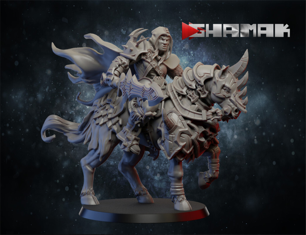 Grand Alliance Chaos Everchosen and Slaves to Darkness Chaos Marauder Конный мародёр №1 миниатюра для dnd, днд, pathfinder, фентези, Настольная игра, НРИ, Варгейм, РПГ