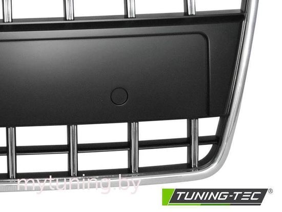 Решетка радиатора для Audi A4 B7 (04-08) Black Chrome S8 Look