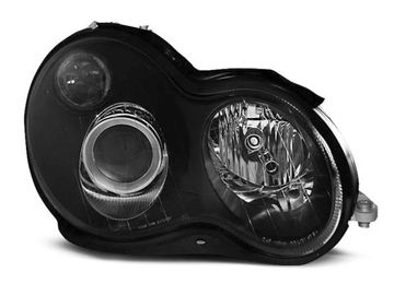 Передние фары Mercedes C W203 black