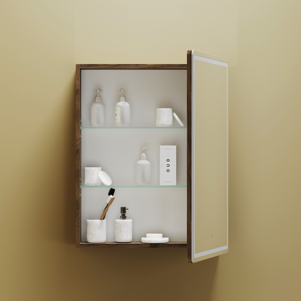 Зеркальный шкаф Sancos Mirror 590x150х740 мм, с LED подсветкой, арт. MI60ECH