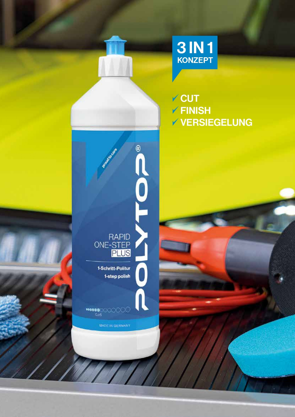 POLYTOP Rapid One-Step Plus - Универсальная 3в1 полировальная паста, 250ml