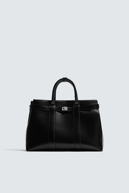 ZARA СУМКА С РЕМЕШКОМ, ЧЕРНЫЙ