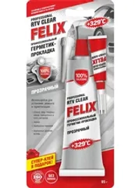 Герметик-прокладка FELIX (силиконовый; прозрачный; 85 г) 411040058
