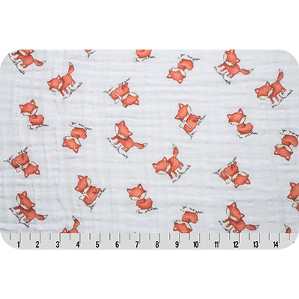 Ткань для пэчворка Peppy Embrace (марлевка), отрез 100х125 см, 120 г/м², red fox natural, Shannon Fabrics Ткань для пэчворка Peppy Embrace (марлевка), отрез 100х125 см, 120 г/м², red fox natural, Shannon Fabrics