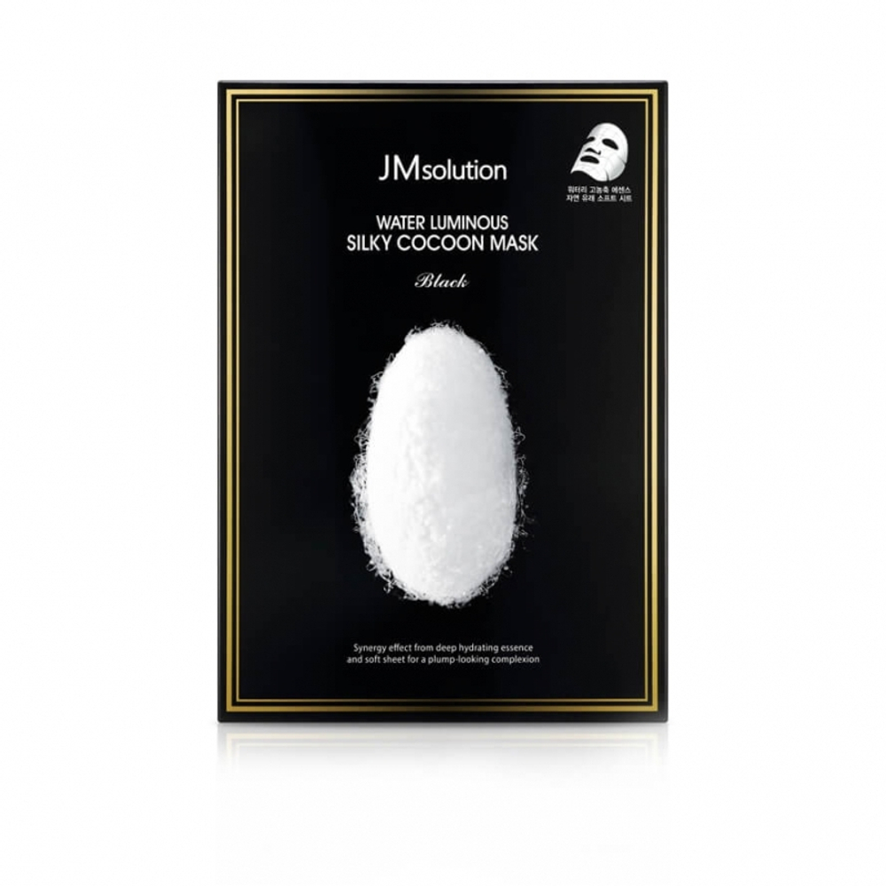 JMsolution Water Luminous Silky Cocoon Mask Black маска для упругости кожи с протеинами шелка