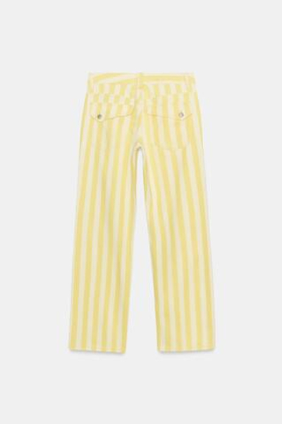 ДЖИНСЫ TRF ПРЯМОГО КРОЯ В ПОЛОСКУ — ZARA