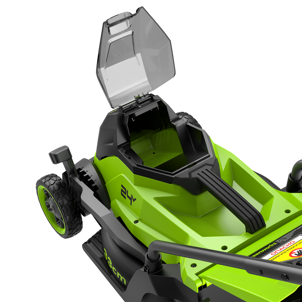 Газонокосилка аккумуляторная Greenworks GD24LM331, 24V, 33 см, бесщеточная, c 1хАКБ 4Ач (2520607UB)