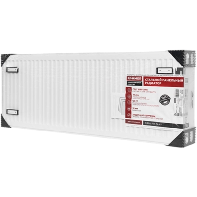 Радиатор панельный профильный ROMMER Compact тип 33 - 500x1500 мм (подкл.боковое, белый)