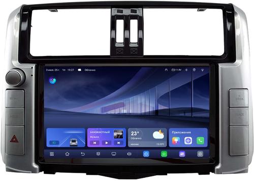 Магнитола для Toyota Land Cruiser Prado 150 2009-2013 (взамен 7" навигации) - Kuberg QLed+2K, Android 14, TS105, Быстрейшая, CarPlay, SIM-слот