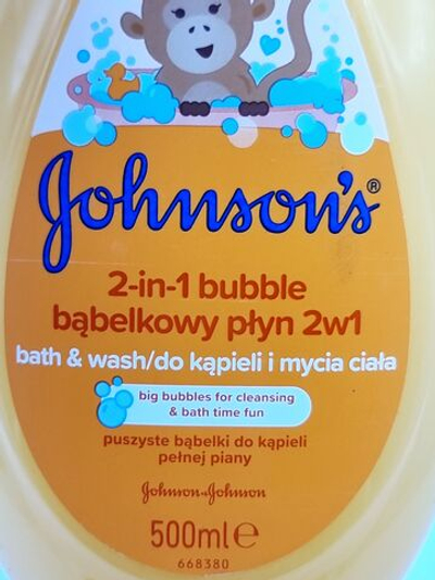 Детский гель и пена для ванны 2 в 1 Johnson's Baby большие пузыри 500 мл (Из Финляндии)
