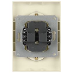 Розетка ЭРА Galaxy 15-2107-02 без заземления двойная 2X2P 16А-250В IP20 слоновая кость | Эра Galaxy