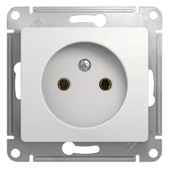 Розетка без заземления без шторок Systeme Electric Glossa Белый GSL000141