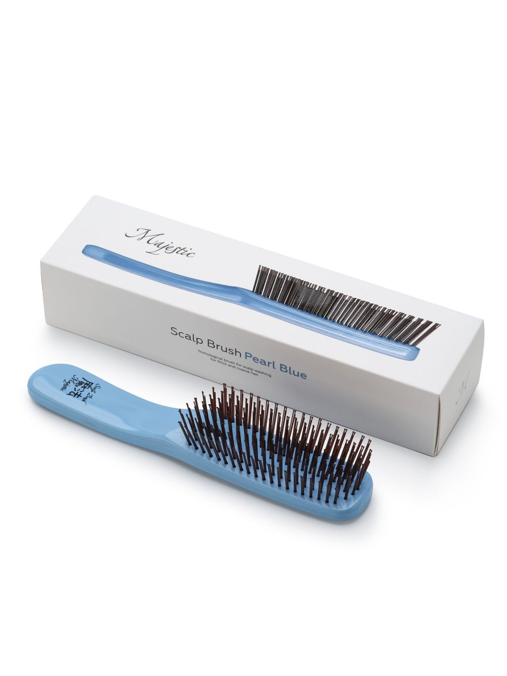 Расческа Majestic Scalp Brush голубой жемчуг
