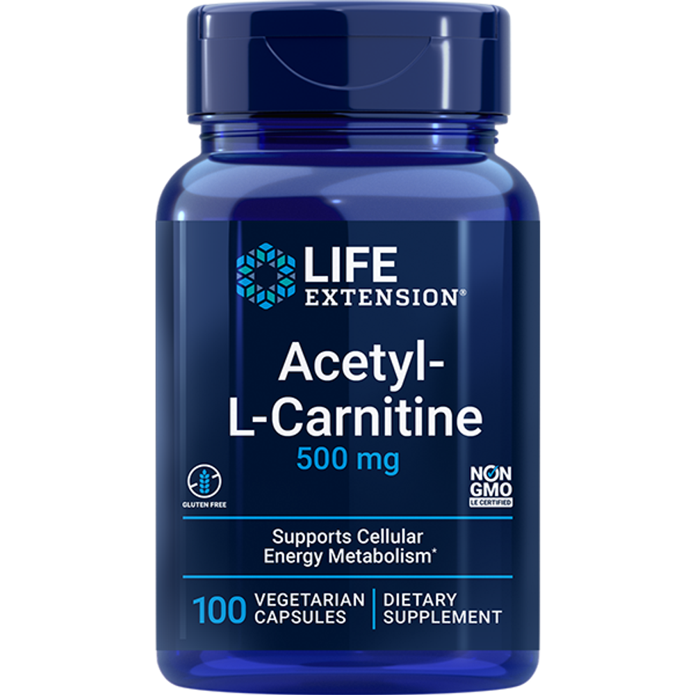 Acetyl-L-Carnitine 500 мг 100 капсул Life Extension