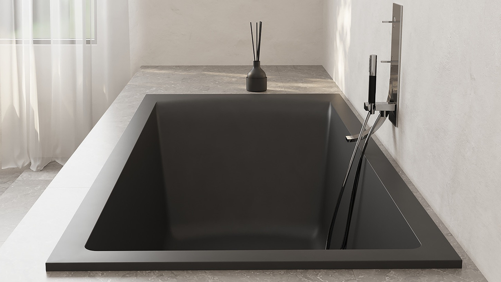 Ванна каменная встраиваемая матовая 170x75 Salini CASCATA 104123MRH окрашена по RAL снаружи