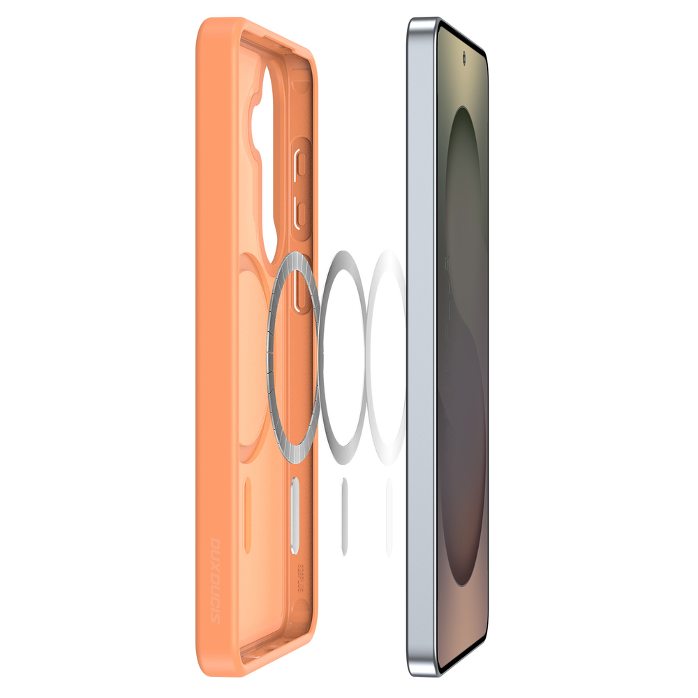Чехол оранжевого цвета с MagSafe для Samsung Galaxy S26+ Плюс, серия Yind Series от Dux Ducis