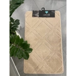 Комплект ковриков для ванной и туалета My Crystal 50*60 и 60*100 Плитка,Ромб,бежевый