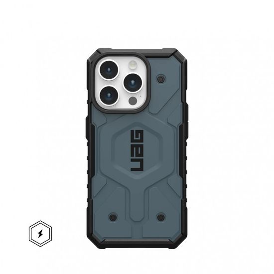 Чехол с поддержкой MAGSAFE Uag Pathfinder для iPhone 15 Pro 6.1", цвет голубой (Cloud Blue)