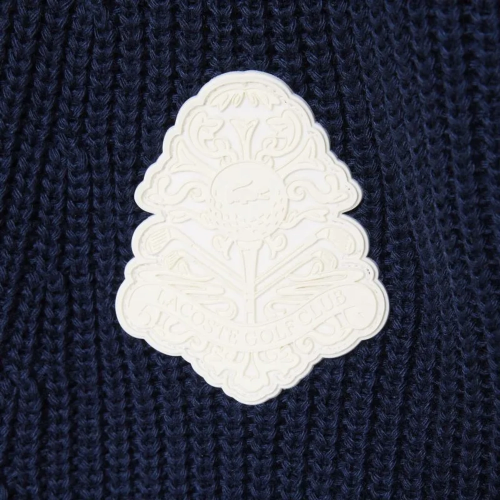 Женская теннисная куртка Lacoste Badge Accent Wool Blend Golf Cardigan - navy blue/white