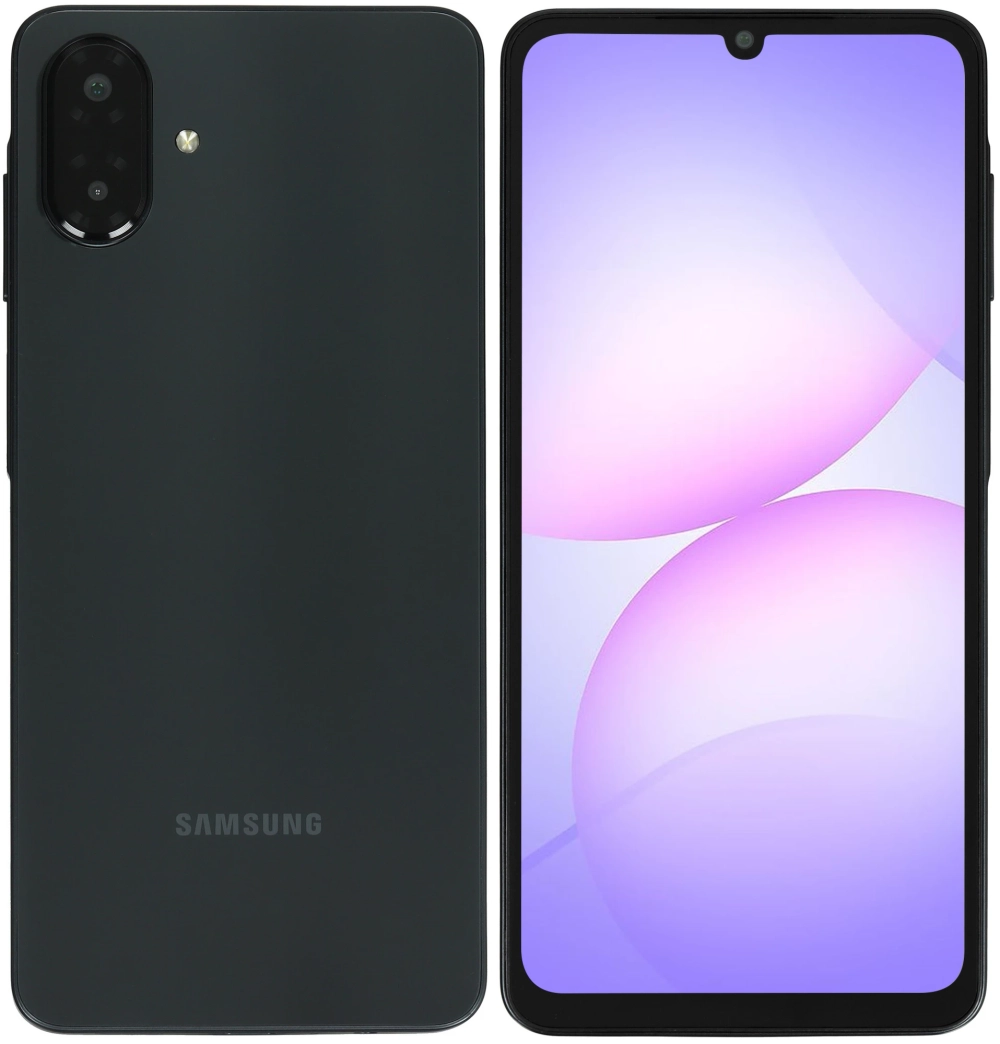 Смартфон Samsung SM-A075F Galaxy A07 128Gb 4Gb черный моноблок 3G 4G 2Sim 6.7" 720x1600 Android 15 50Mpix 802.11 a/b/g/n/ac GPS GSM900/1800 GSM1900 Protect microSD max2048Gb